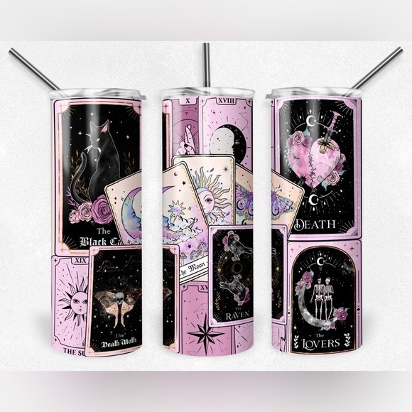 handmade Other - Pink Tarot Card 20 fl oz metal tumbler